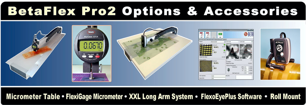 BETAFLEX PRO1 & BETAFLEX PRO2 FLEXO PLATE & IMAGE ANALYZER - OPTIONS & ACCESSORIES