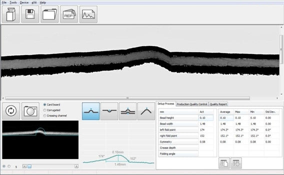 BETAFOLD FOLDING CARTON CREASE & FOLD ANALYZERS / FOLDING CARTON ANALYSIS FOR CREASING AND SCORING