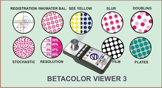 BETACOLOR VIEWER 3 75X WITH PEAK MICROSCOPE  - SEE YELLOW AS CLEARLY AS BLACK!