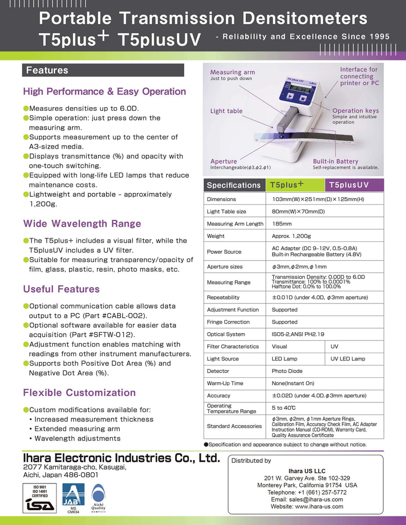 Ihara T5 Plus+ Transmission Densitometer