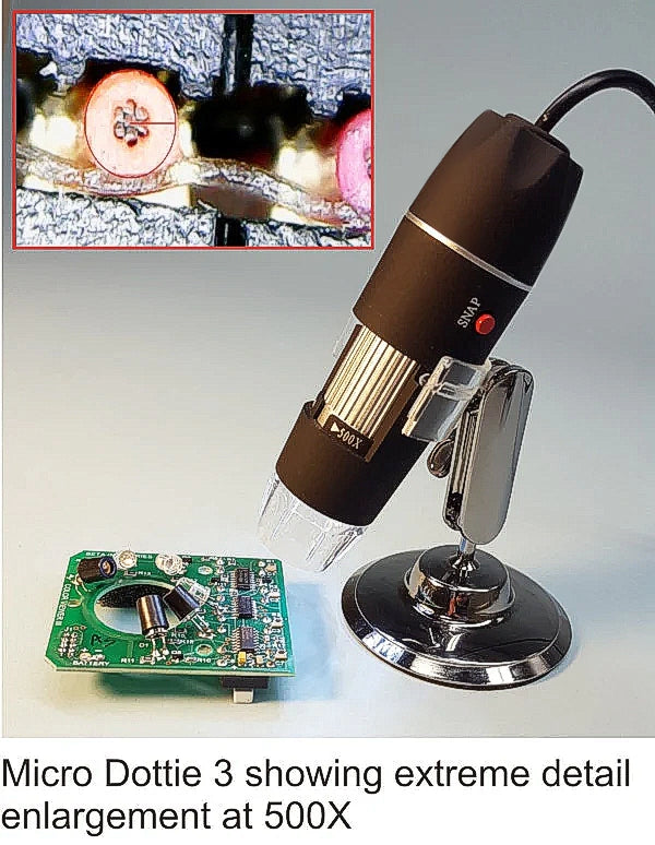 Micro Dottie 3 - CMYK Color Separation USB Video Microscope 500X Enlargement