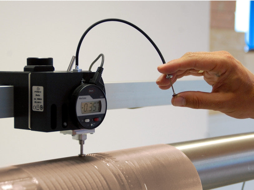 BETAFLEX PRO1 WITH FLEXIGAUGE MICROMETER MEASURE DEPTH AND RELIEF ON FLEXO PLATES SLEEVE MEASURING SYSTEM 
